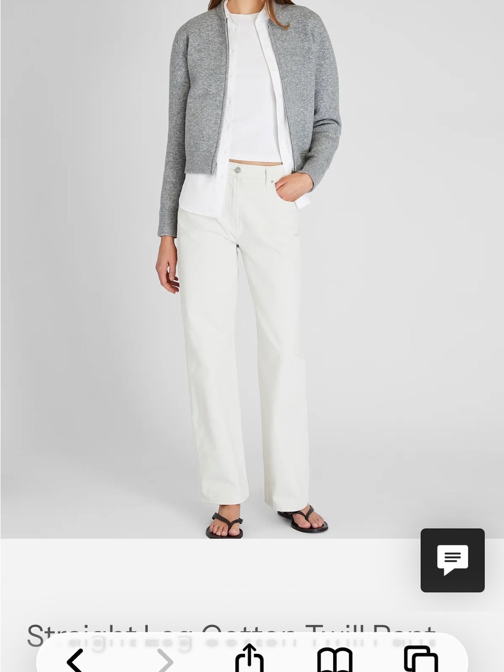 Club Monaco White Straight-Leg Cotton Twill Pants
